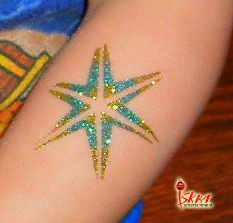 Временная тату-наклейка «Морская волна», «гора», «Луна», «Звезда»